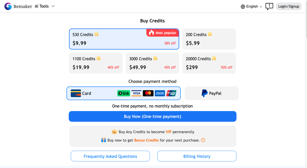Remaker ai pricing